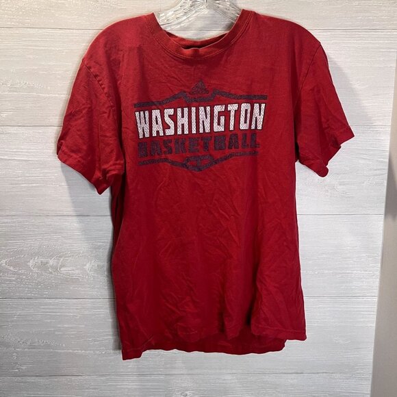 Adidas Washington Basketball Red Graphic‎ Tee Men's T Shirt - Picture 3 of 6